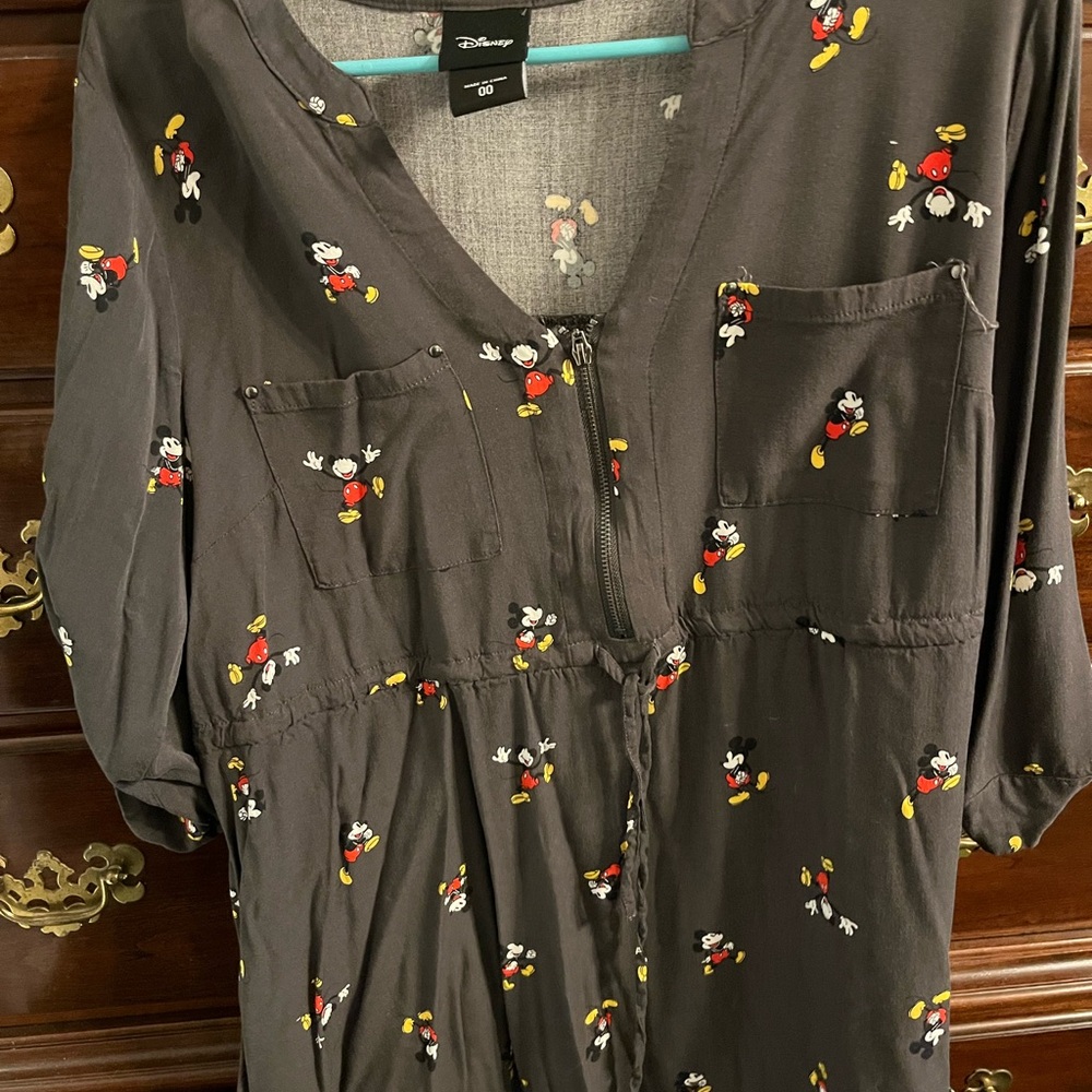 Disney Charcoal top with Mickey Mouse Design